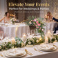 💐BUY 2 GET 1 FREE +  49% OFF!🎀Gold Metal Floral Hoop Centerpiece with Wooden Stand