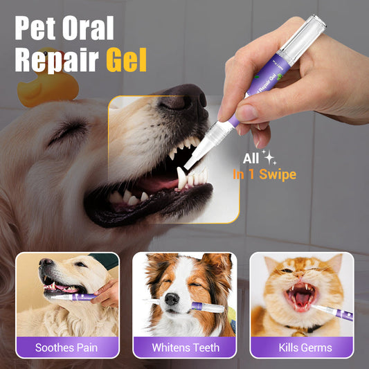 🔥 LAST DAY -BUY 1 GET 1 FREE 🔥 Pet Oral Repair Gel Toothbrush 🐱🐶