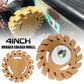 Rubber sanding disc for rubber scrapers