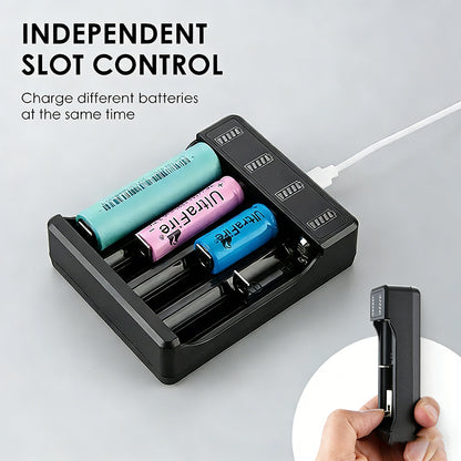 Lithium-Ion Battery Charger with Multiple Slots