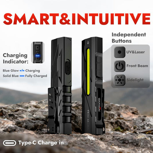 🔦 50% OFF 🧲 | Magnetic Multifunction LED Light – 1500 Lumens, UV Light & Red Laser
