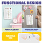 Magnetic Kids Chore Chart - Daily Routine Chart with Checklist, Stickers, Plastic Icons & Visual Task System, Back to School Supply That Builds Structure for Autistic Kids & ADHD Tools