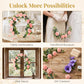 💐BUY 2 GET 1 FREE +  49% OFF!🎀Gold Metal Floral Hoop Centerpiece with Wooden Stand