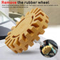 Rubber sanding disc for rubber scrapers