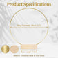 💐BUY 2 GET 1 FREE +  49% OFF!🎀Gold Metal Floral Hoop Centerpiece with Wooden Stand