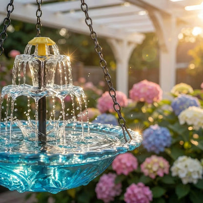 🔥🔥 Spring Promotion 2026 – 48% discount – 🐦 Solar Cascade Hanging Bird Bath Fountai