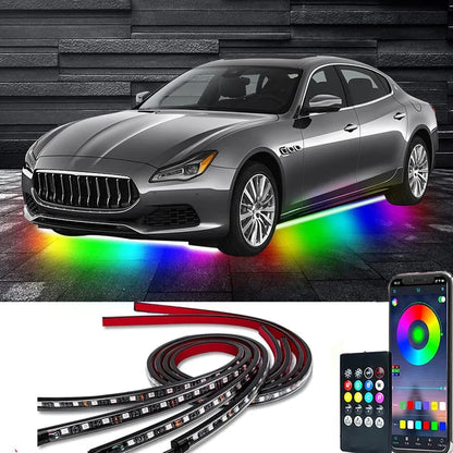 🏆2026 Car Chassis Flexible RGB Waterproof LED Strip Lights (4PCS)🚗⚡