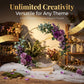💐BUY 2 GET 1 FREE +  49% OFF!🎀Gold Metal Floral Hoop Centerpiece with Wooden Stand