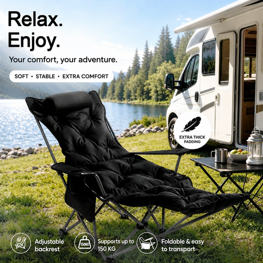 🪑  Portable, adjustable folding chair for outdoor use—lightweight, sturdy, and versatile—perfect for the garden, camping, the beach, or the patio—easy to carry and set up 🏕️✨