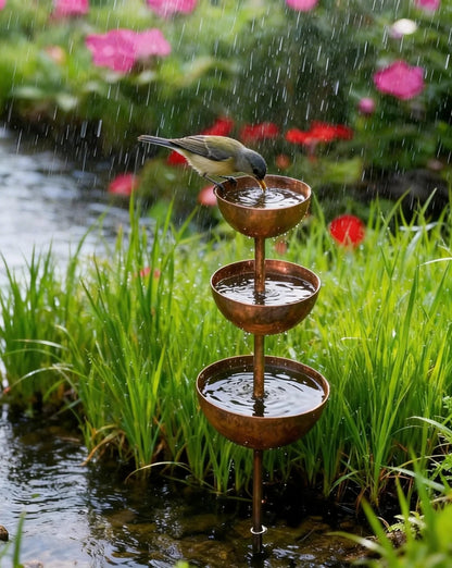 🐦Final Hours Flash Sale $23.8!!⚡ Rain Catcher - Plant Support 🌧️Metal Garden Ornament