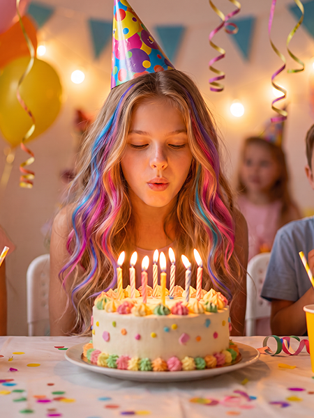 Birthday Party Hair Chalk