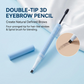 Water-resistant 2-in-1 mini eyebrow pencil and colored eyebrow gel: long-lasting eyebrow makeup to create natural and realistic lines that mimic hairs.