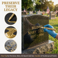 Gold-colored gravestone pen for restoring faded engravings