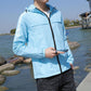 Men's Ice Silk Quick-Drying Sunscreen Hoodie Jacket
