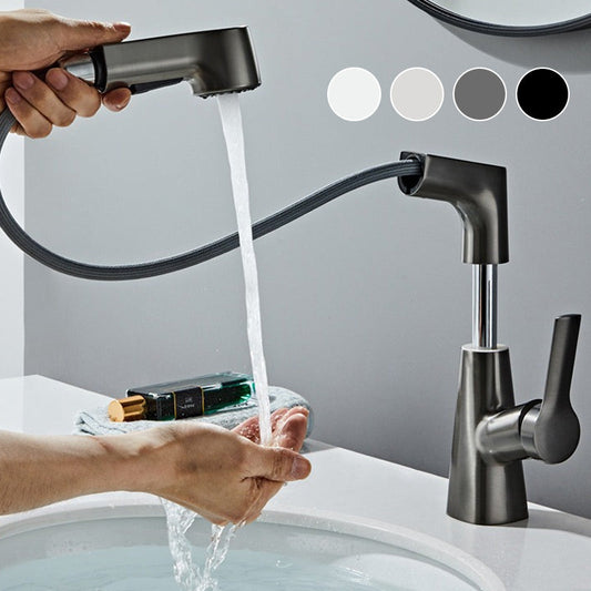 ✈️Free shipping✈️1 Hole Bathroom Faucet with Pull Out Sprayer