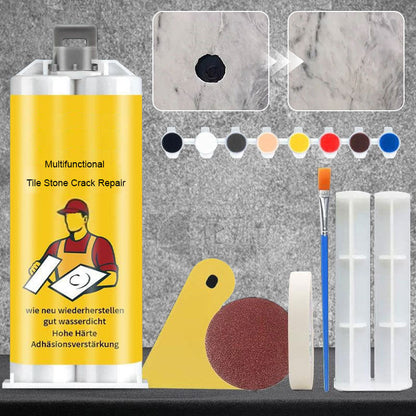 🧱 BUY 2 GET 1 FREE! ✨ Tile & Stone Crack Repair Kit - Professional-Grade Filler for Sealing Gaps, Waterproof & Color-Matching Formula 🛠️💧