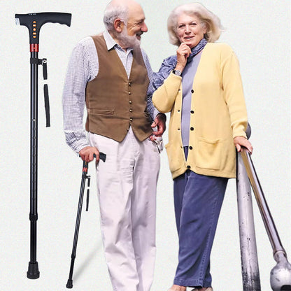 Intelligent Elderly Walking Stick with LED Light🥰