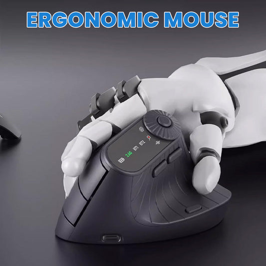 Multi-Device Bluetooth Ergonomic Mouse with Knob