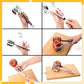 🍋50% OFF NOW! Creative Kitchen Slice Cutting Tool, Food‑Grade Aluminum Alloy Hand‑Held Slicer, Quick Slicing Holder for Lemon, Tomato, Onion & Soft Fruits Vegetables