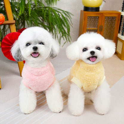 Fluffy Sweater for Small Dog with Leash Ring