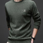 [Warm Gift] Casual Solid Jacquard Pullover Sweater for Men