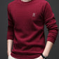[Warm Gift] Casual Solid Jacquard Pullover Sweater for Men