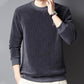 [Warm Gift] Casual Solid Jacquard Pullover Sweater for Men