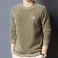 [Warm Gift] Casual Solid Jacquard Pullover Sweater for Men