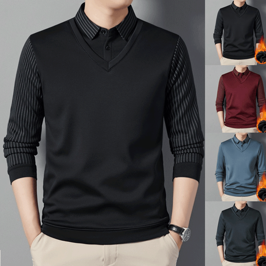 🎅Christmas Sale - 49% OFF🎅 Men's Warm Faux Two-Piece Shirt