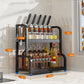 Multifunctional Stable Kitchenware Shelf with Hooks