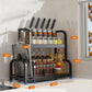 Multifunctional Stable Kitchenware Shelf with Hooks