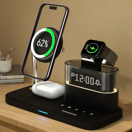 🔥2025 New Year's Best Seller🔥3-in-1 Wireless Charging Station with Alarm Clock