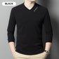 Men's V-Neck Solid Color Long Sleeve T-Shirt
