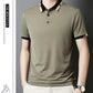 Men's Stretch Ice Silk Short Sleeve Lapel T-shirt