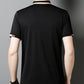 Men's Stretch Ice Silk Short Sleeve Lapel T-shirt