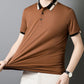 Men's Stretch Ice Silk Short Sleeve Lapel T-shirt