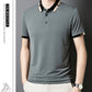 Men's Stretch Ice Silk Short Sleeve Lapel T-shirt