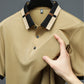 Men's Stretch Ice Silk Short Sleeve Lapel T-shirt