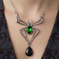 Halloween Green Artificial Gemstone Jewelry Three-Piece Set