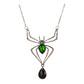 Halloween Green Artificial Gemstone Jewelry Three-Piece Set