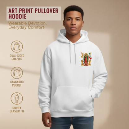Unisex Casual Art Print Pullover Hoodie
