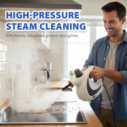 1050W High-Pressure Steam Cleaner with 9 Attachments