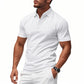 💎 52% OFF! 💎 Men's Quick-Dry Short-Sleeve Lapel T-Shirt – Athletic Fit, Wrinkle-Resistant & Perfect for Work or Weekend 👕✨