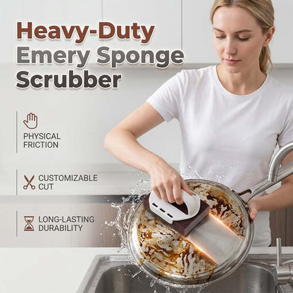⏰🔥LIMITED TIME 50% OFF! 🧽 Emery Sponge Scrubber – Tough on Grease & Rust, Gentle on Hands 💪✨ The Last Scrubber You’ll Ever Need 🔥🛠️
