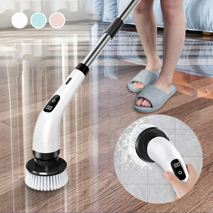 🔋 9-in-1 Electric Cleaning Brush Set – Interchangeable Heads, Powerful Rotation & Perfect for Kitchen, Bathroom & Tiles 🏠
