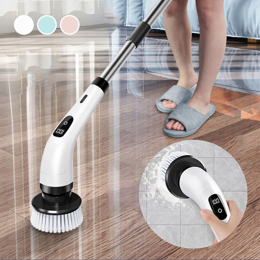 🔋 9-in-1 Electric Cleaning Brush Set – Interchangeable Heads, Powerful Rotation & Perfect for Kitchen, Bathroom & Tiles 🏠