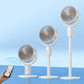 🌀 50% OFF 🔋 Cordless Retractable Fan with Remote Control – Rechargeable & Quiet – Adjustable Height, 3 Speeds – Perfect for Home, Office, or Camping