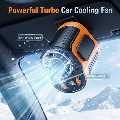 Portable Car Clip On Fan with LED Display
