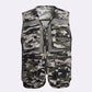 📸Upgraded Version🎣Multifunctional men's vest with over 10 pockets – Lightweight fishing and photography vest made of ice silk | V-neck, breathable, and quick-drying
