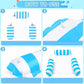 Colorful Striped Inflatable Pool Float with Inflator